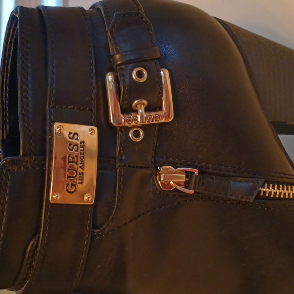 Guess Black Ankle Boots with Buckle Details 3 Inch Heel-Womans Size 10M - Picture 2 of 13
